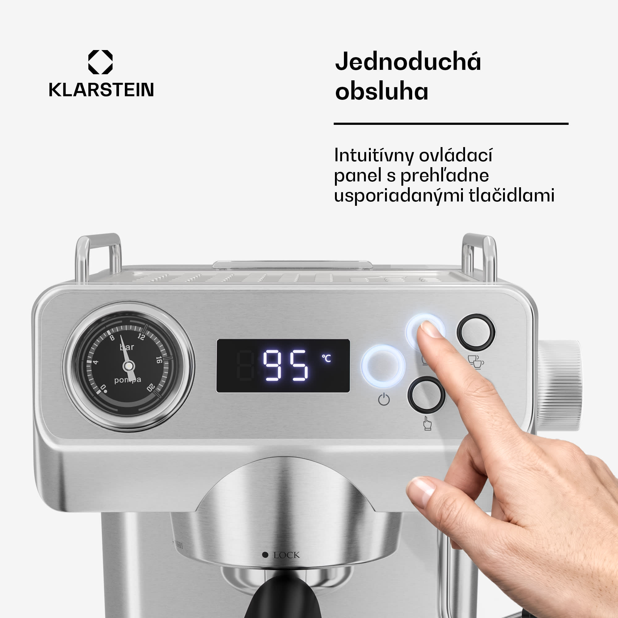 Klarstein Libeica Evo kávovar | 1360 W | 20 bar | 1,3 l | Vrátane napenenia mlieka – Obrázok 4
