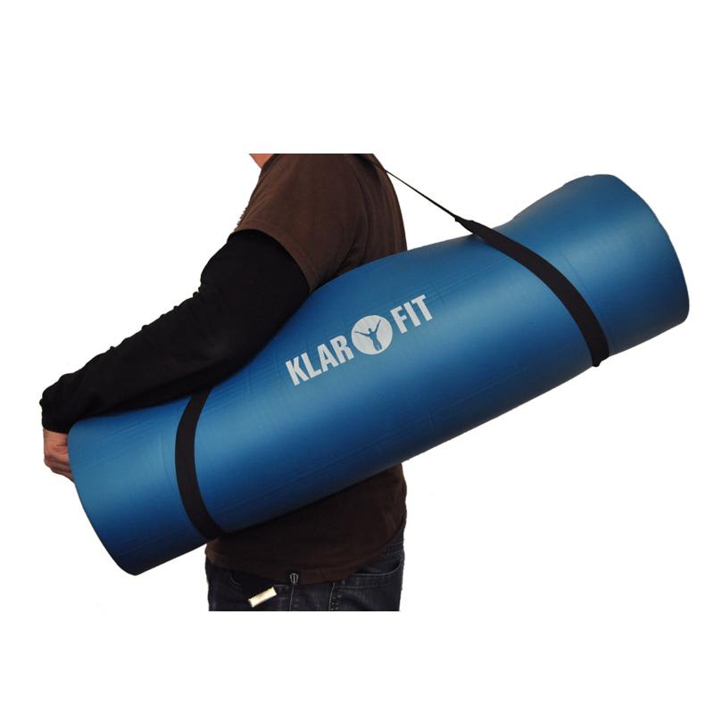 Karimatka na cvičenie Klarfit, 15 mm, 190 x 80 cm, modrá – Obrázok 2