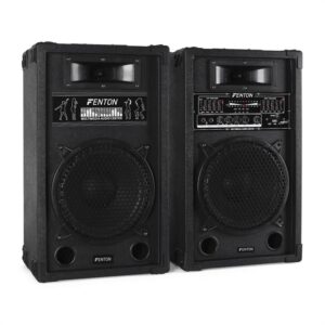 Skytec SPA1000, aktívny set PA reproduktorov,25 cm, 800W, USB-SD-MP3