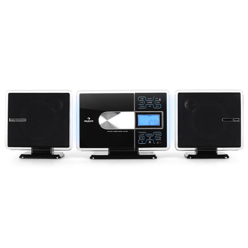 Auna VCP-191, USB stereo systém, MP3, CD, SD, AUX, FM, dotykový ovládací panel, čierny/strieborný – Obrázok 2