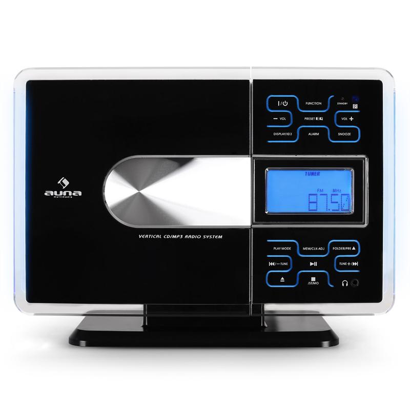 Auna VCP-191, USB stereo systém, MP3, CD, SD, AUX, FM, dotykový ovládací panel, čierny/strieborný – Obrázok 3