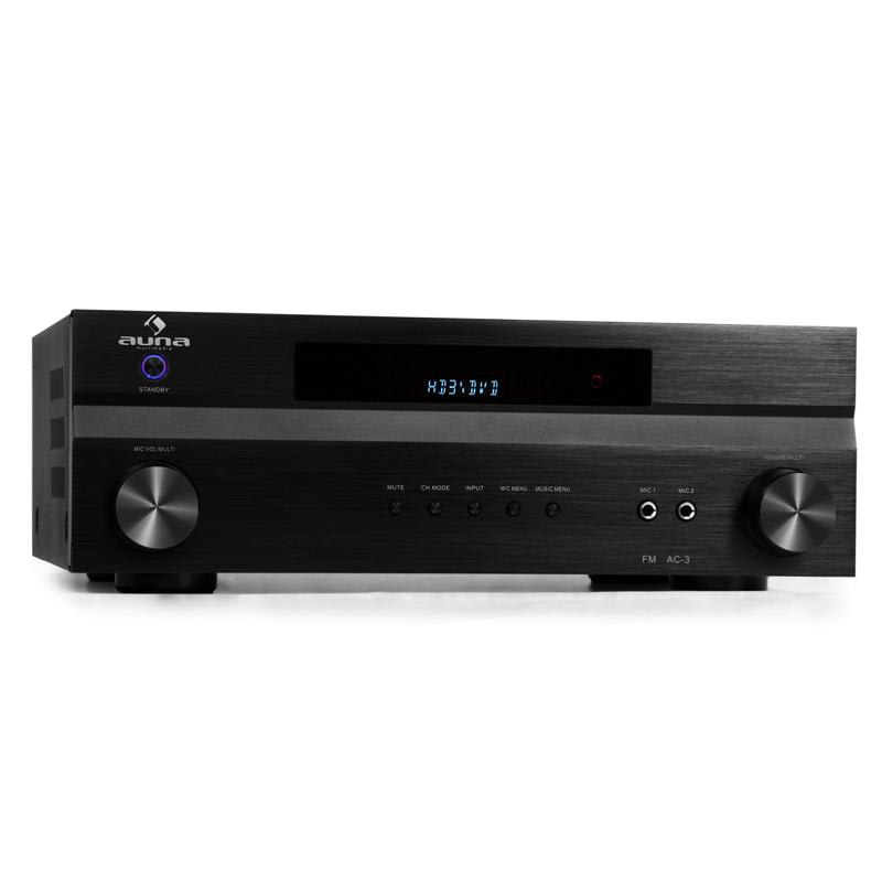Auna Priestorový prijímač AV2-H388, zosilňovač, 3xHDMI – Obrázok 4