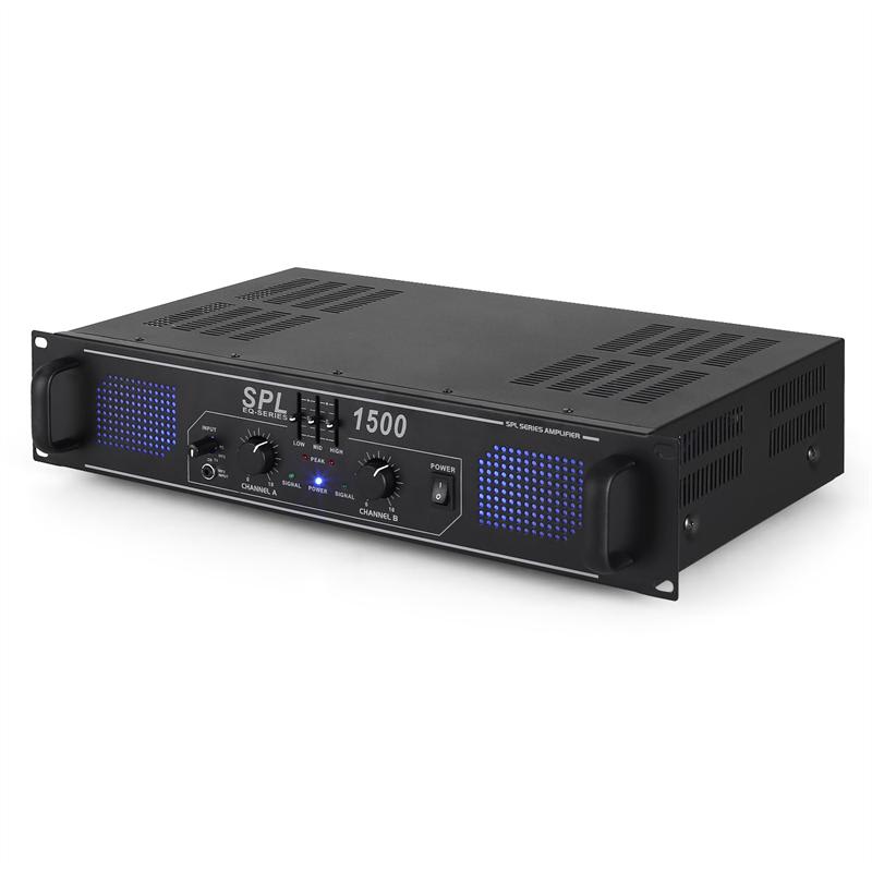 HiFi PA zosilňovač Skytec SPL-1500-EQ, LED svetelný efekt – Obrázok 4