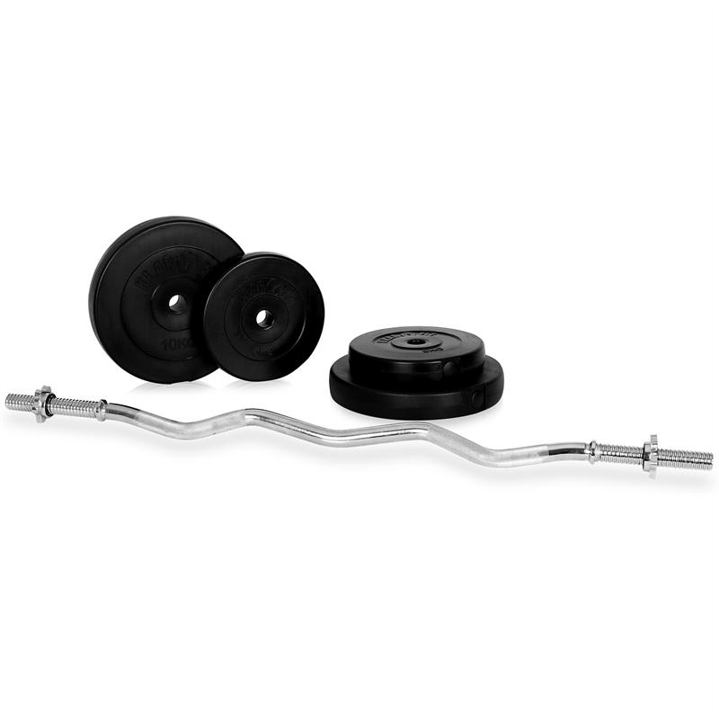 Klarfit, sada činiek, 4 x hriadeľ činky, 14 x závažie, 97,5 kg – Obrázok 4