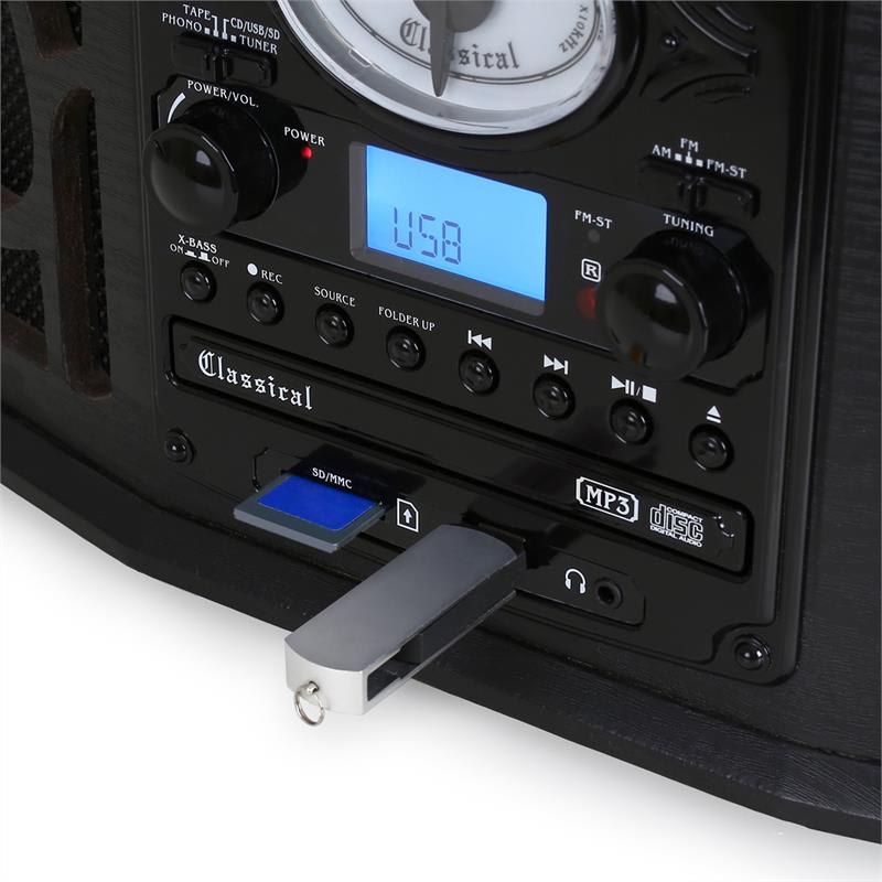 Stereo zariadenie Auna NR-620, stereo, MP3 záznam, čierne – Obrázok 5
