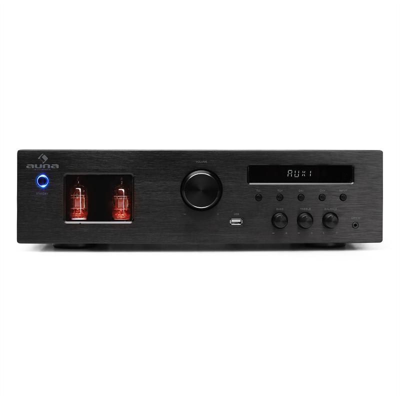 Auna Tube 65 elektrónkový hi-fi zosilňovač, MP3, USB, 600 W – Obrázok 3