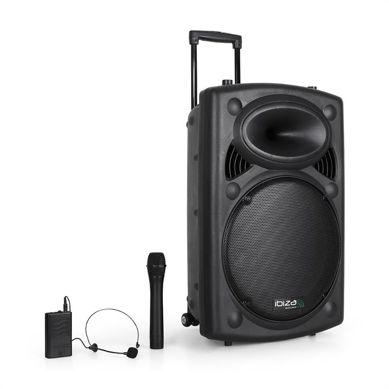 Ibiza Port15VHF-BT 38 cm (15"), PA sys.s USB, SD, AUX, MP3,