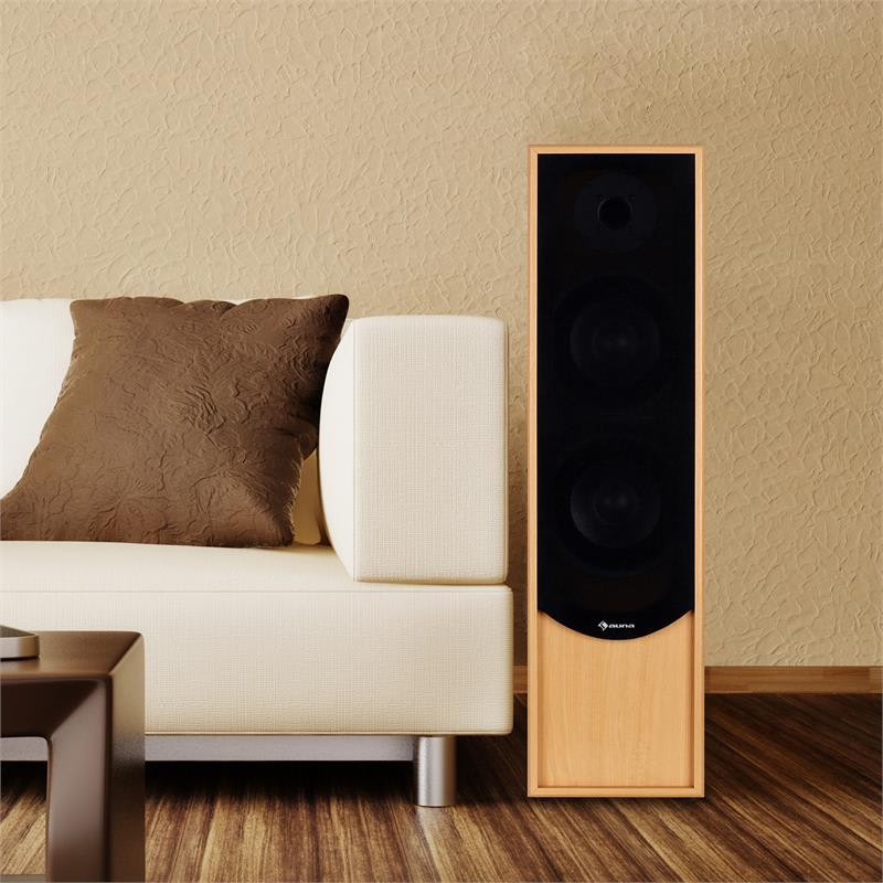 Auna Linie-300-BH, pár stĺpových reproduktorov, 80 W RMS, dub – Obrázok 3