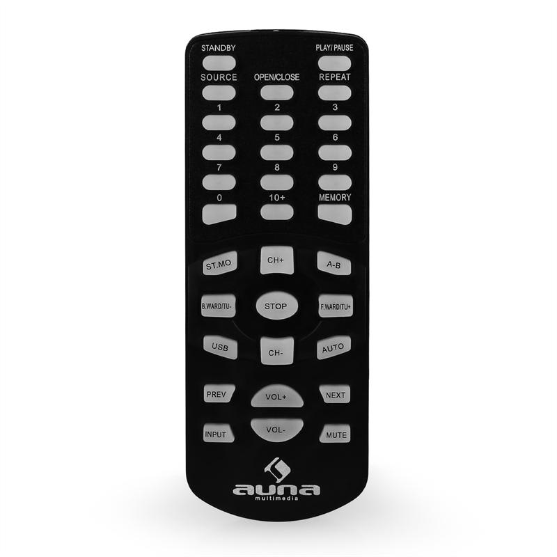 Hi-fi zosilňovač Auna AV2-CD508BT, strieborný, AUX bluetooth – Obrázok 5