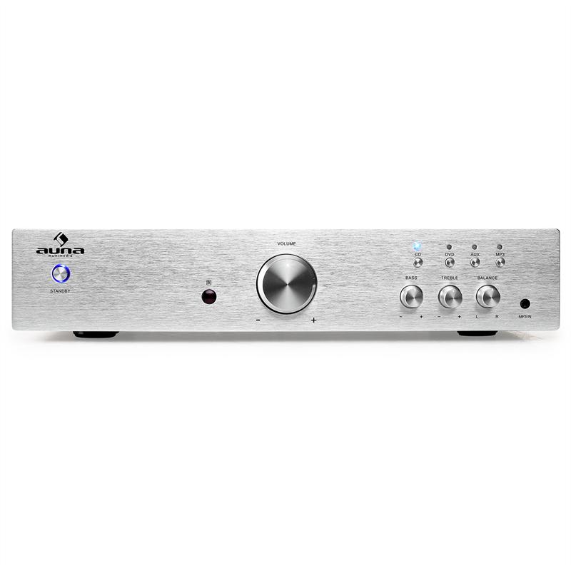 Auna AV2- CD508, Hi-fi zosilňovač, ušľachtilá oceľ – Obrázok 2