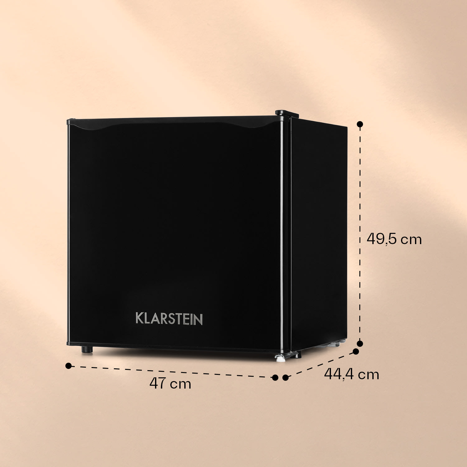 Klarstein, chladnička s mrazničkou, 46 l, energet. trieda F, čierna – Obrázok 5