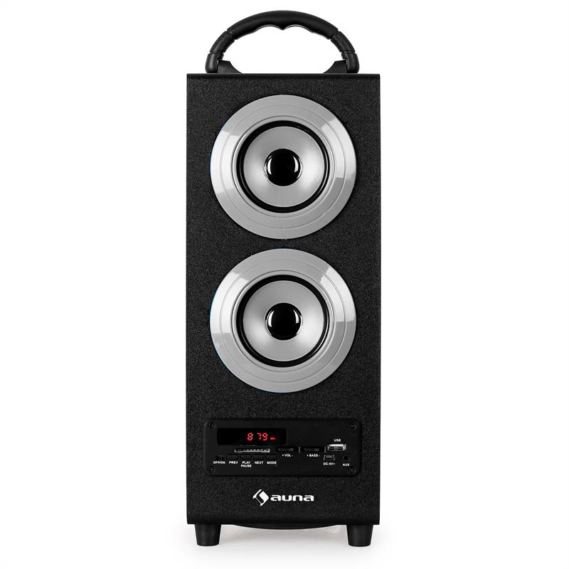 Auna Beachboy 2.1 reproduktor, strieborný, USB, SD – Obrázok 2