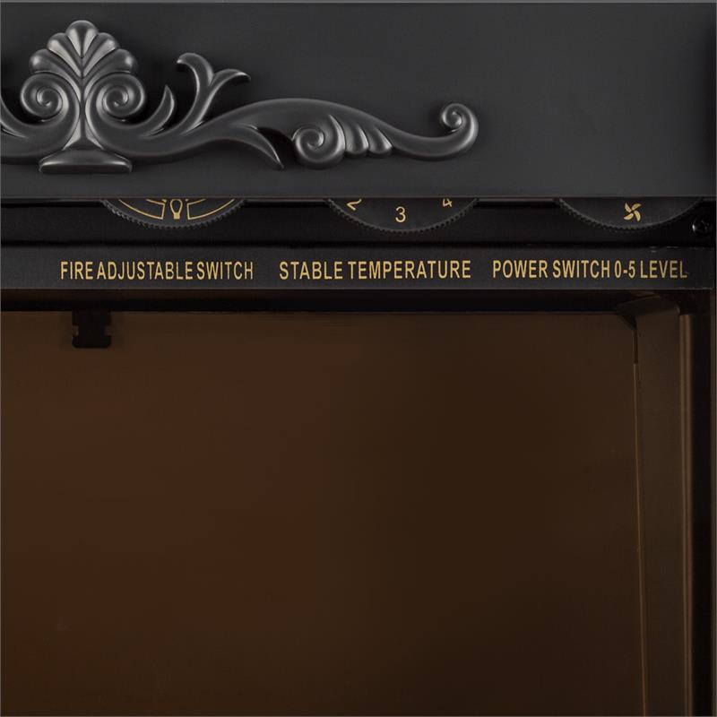 Klarstein Grenoble, elektrický krb, 1850 W, čierny – Obrázok 3