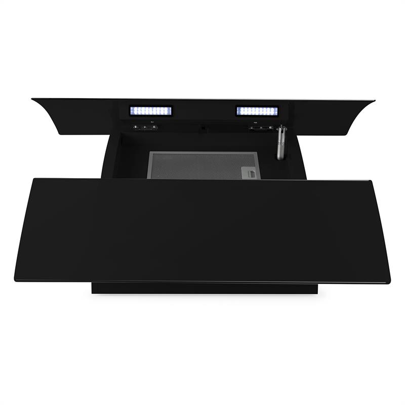 Klarstein RGL90BL, komínový digestor, 90 cm, čierny – Obrázok 3