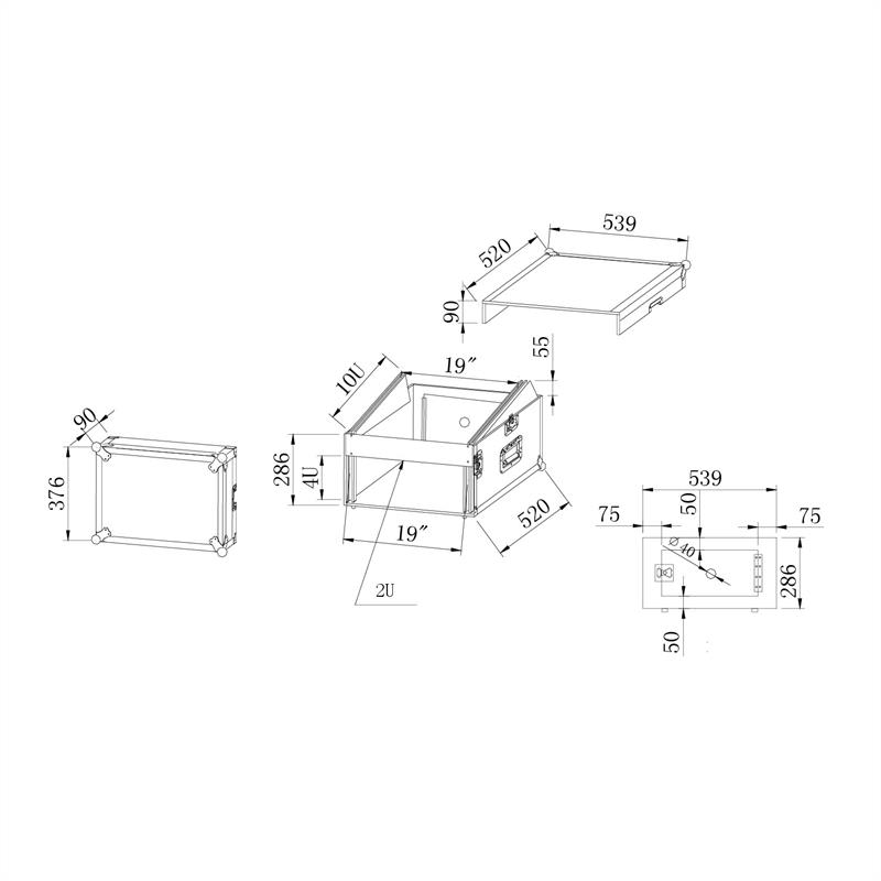 FrontStage SC-MC, 4U, Rack-Case, 19", 10U, 4U – Obrázok 5