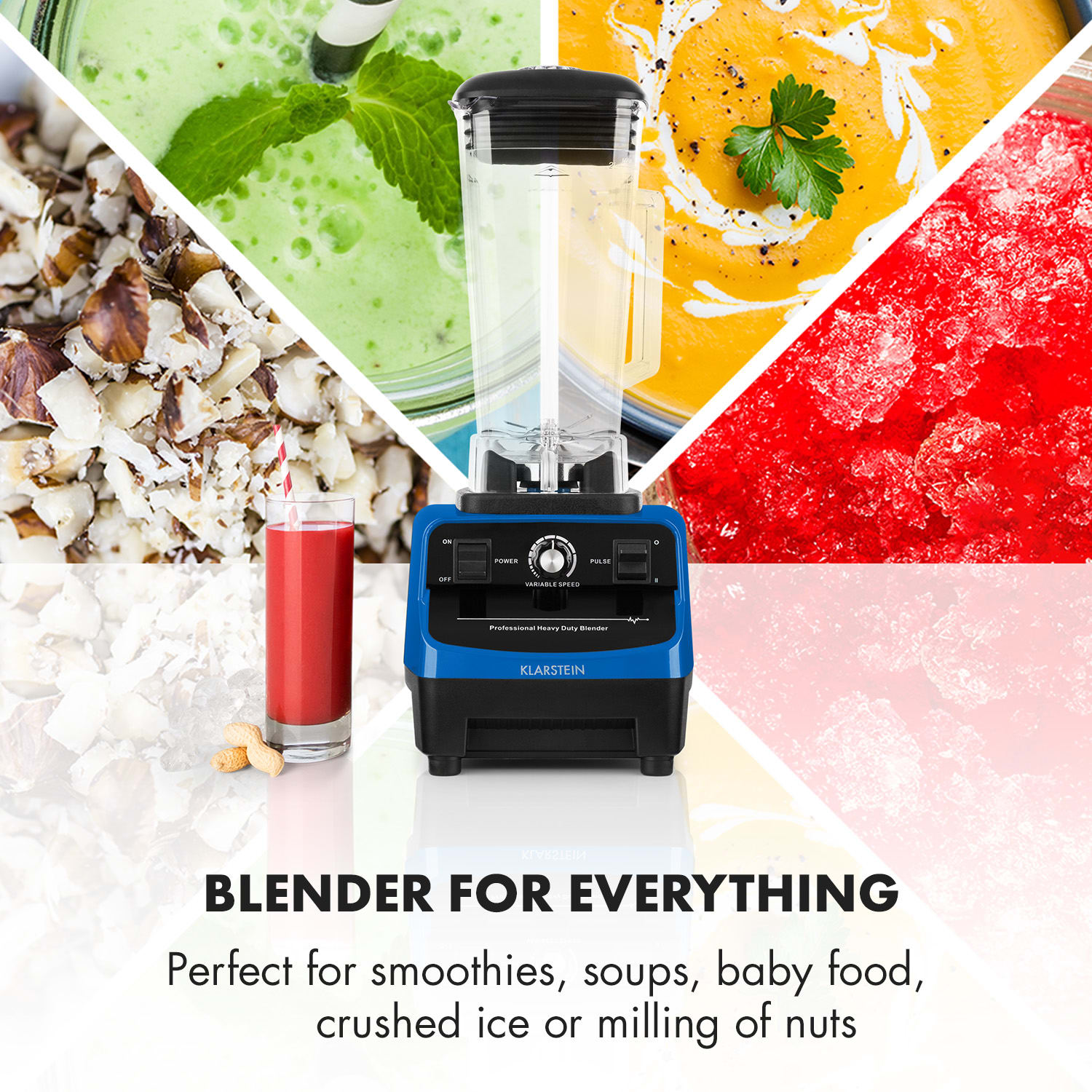 Klarstein IB-Herakles-3G-JTC-B, 1500 W, mixér, 2 l, modrý – Obrázok 5