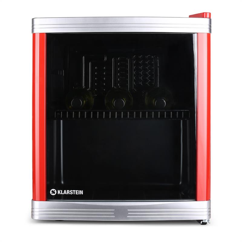 Klarstein Coollocker, 46 litrov, 15 fliaš, mini chladnička, trieda B, červená