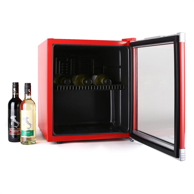 Klarstein Coollocker, 46 litrov, 15 fliaš, mini chladnička, trieda B, červená – Obrázok 3