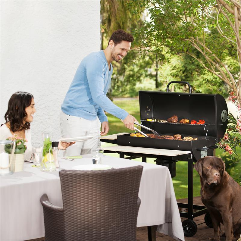 OneConcept Beef Butler, gril na drevené uhlie, udiareň – Obrázok 2