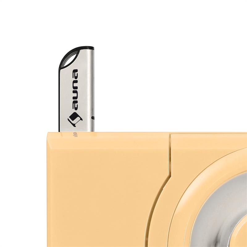 Auna MC 120, stereosystém s MP3, USB, CD, FM, nástenná montáž, krémová farba – Obrázok 4