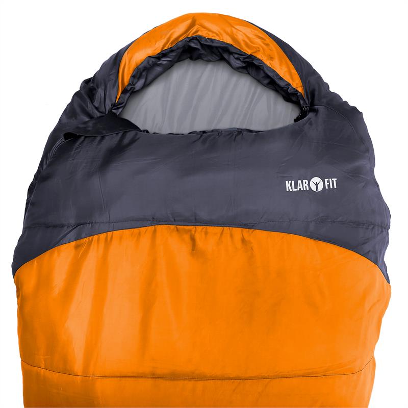 KLARFIT Gullfoss spací vak, 230 x 80 x 55 cm, oranžový – Obrázok 4