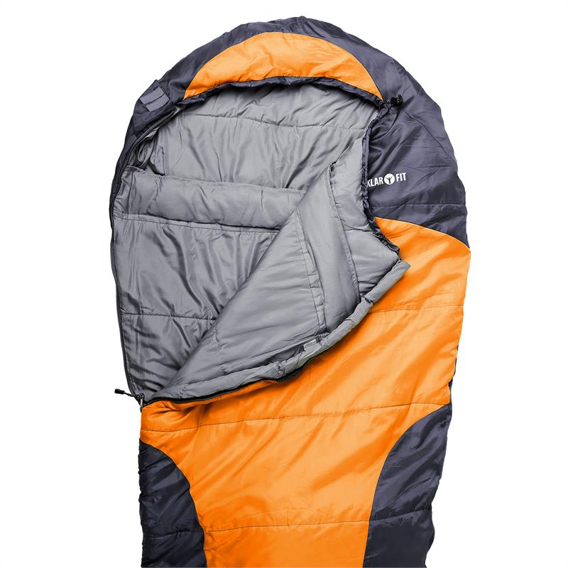 KLARFIT Gullfoss spací vak, 230 x 80 x 55 cm, oranžový – Obrázok 5
