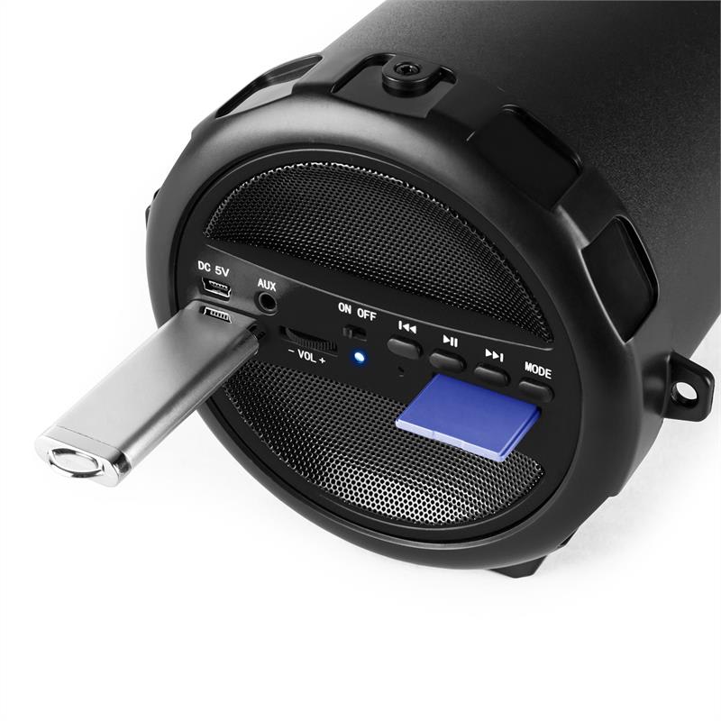 Auna oneConcept Dr. Beat, 2.1 bluetooth reproduktor, USB, SD, AUX, UKW, akumulátor, čierny – Obrázok 4
