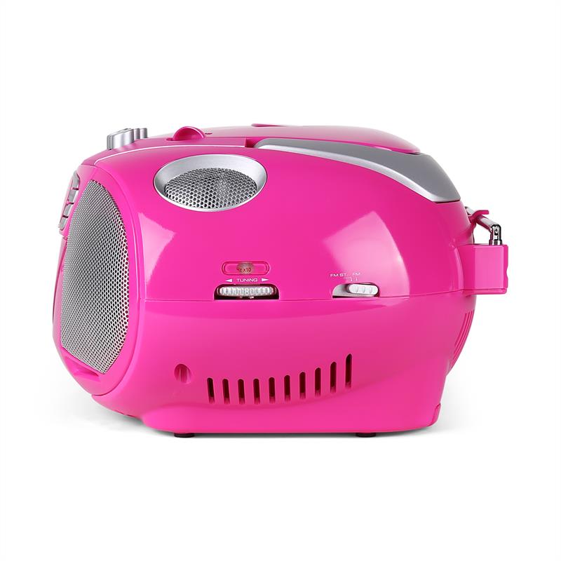 Auna KrissKross, prenos.rádio rekordér, USB, MP3, CD, ružový – Obrázok 3