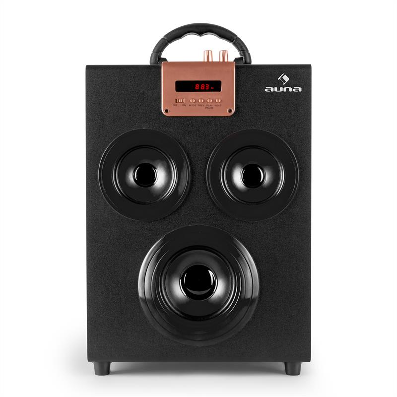 Auna Central Park, 2.1 bluetooth reproduktor, USB, SD, prenosný – Obrázok 2