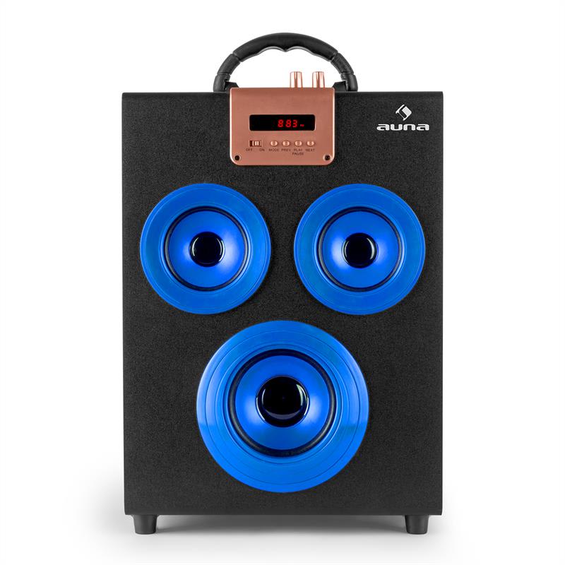 Auna Central Park, 2.1 bluetooth reproduktor, USB, SD, prenosný – Obrázok 2