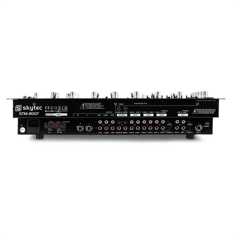 Skytec STM-3007, 6-kanálový DJ mixážny pult, bluetooth, USB, SD, MP3 – Obrázok 2