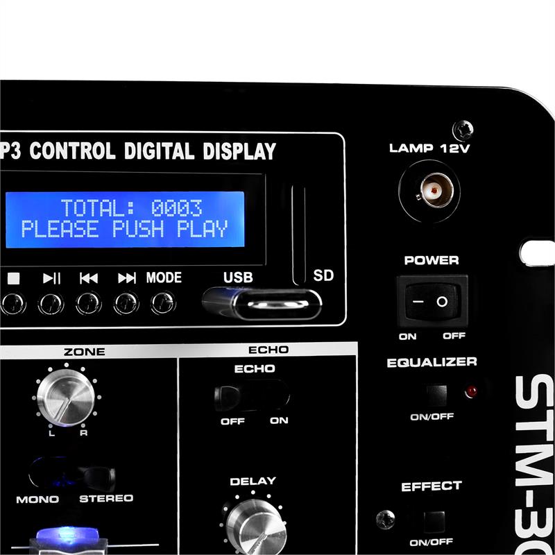 Skytec STM-3007, 6-kanálový DJ mixážny pult, bluetooth, USB, SD, MP3 – Obrázok 5