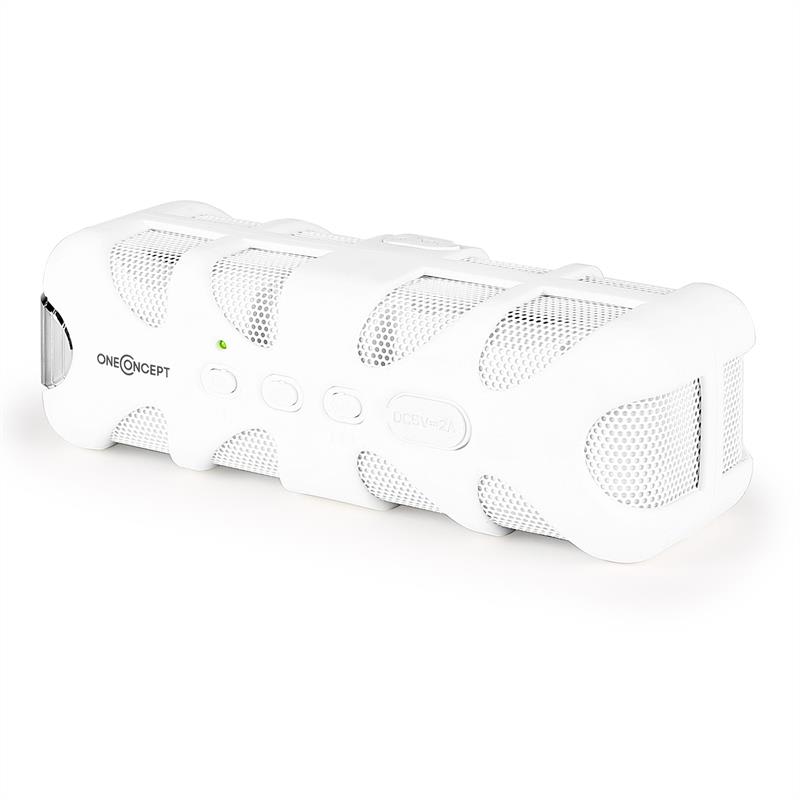 OneConcept White Know, bluetooth reproduktor, AUX, akum. – Obrázok 5