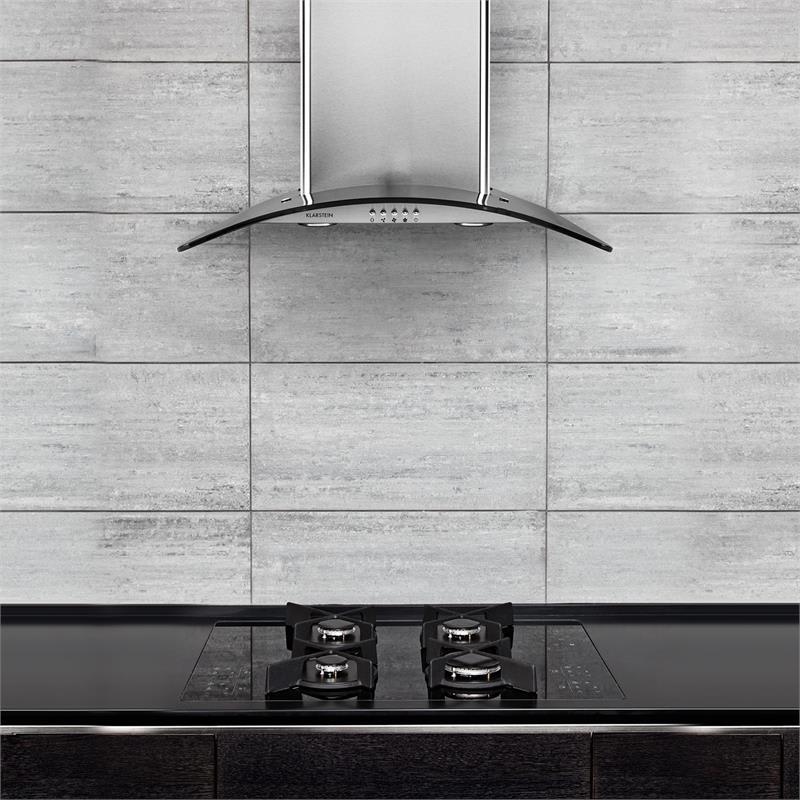 Klarstein GL60WSB komínový digestor, 60 cm, 350 m3/h, nerezová oceľ – Obrázok 2