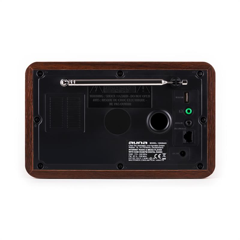 Auna Worldwide internetové rádio, sieťový prehrávač, WLAN/LAN, DAB/DAB+, FM, USB, AUX – Obrázok 5