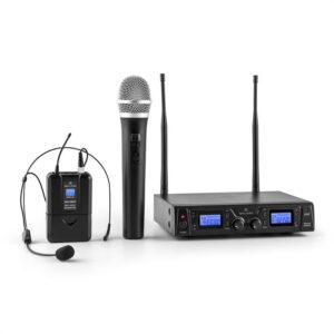 Malone Duett Pro V3, 2-kanálový UHF bezdrôtový mikrofónový set, dosah 50 m