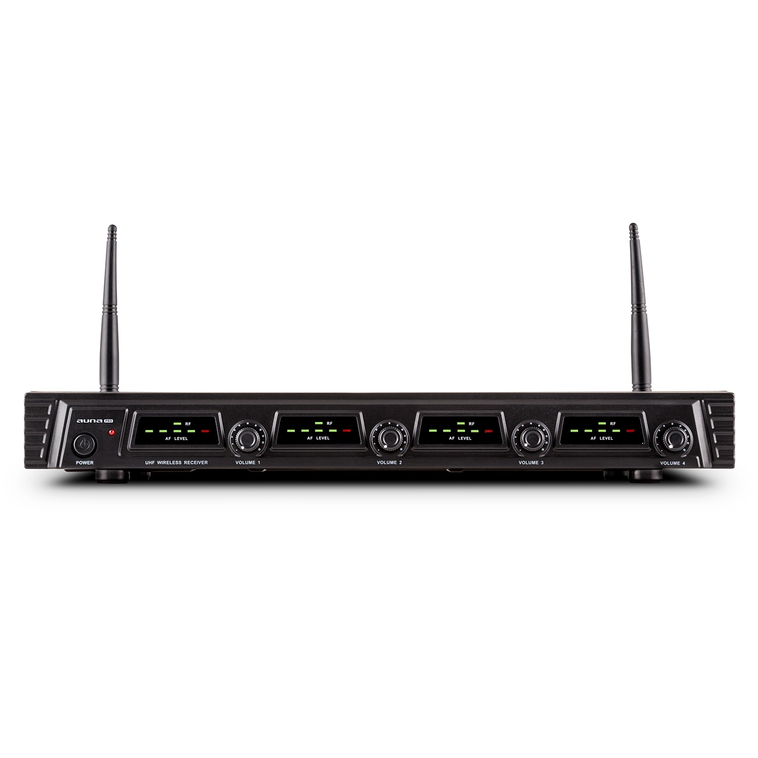Auna Pro Duett Quartett Fix V1, 4-kanálový UHF bezdrôtový mikrofónový set, dosah 50 m – Obrázok 2