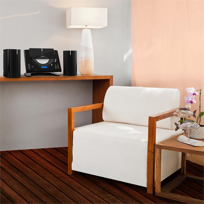 OneConcept Vertical 80, stereo systém, CD, USB, MP3, AUX, čierny – Obrázok 2