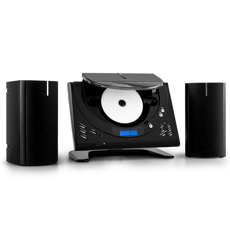 OneConcept Vertical 80, stereo systém, CD, USB, MP3, AUX, čierny – Obrázok 3