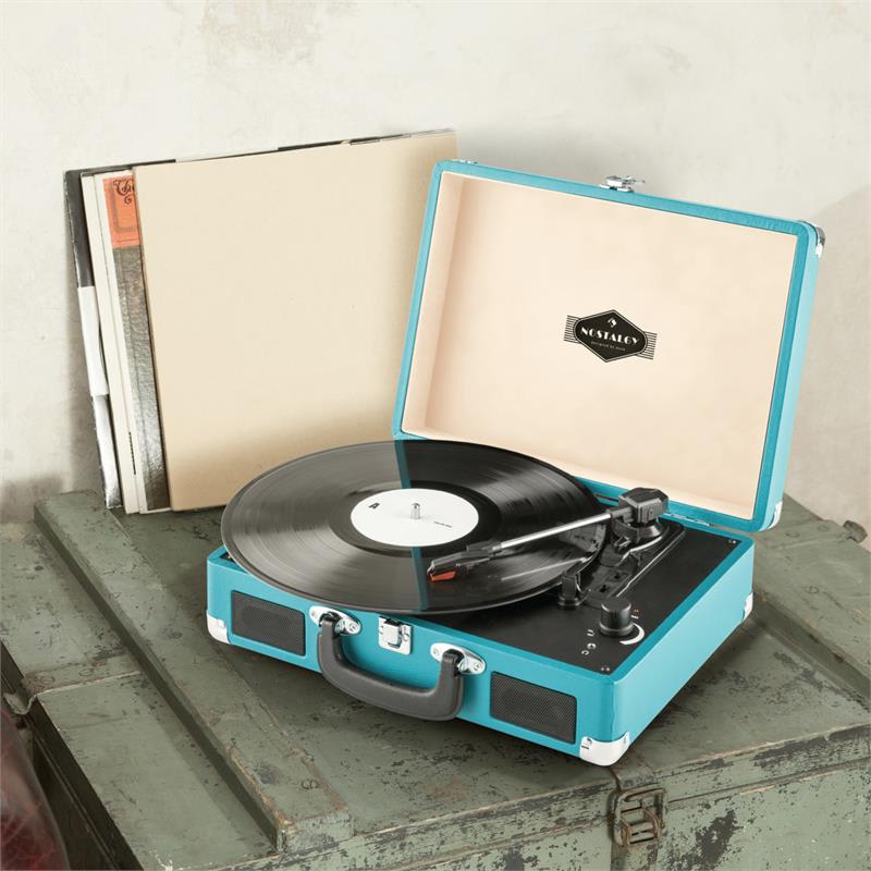 Auna Peggy Sue, retro gramofón, LP, USB, modrý – Obrázok 2
