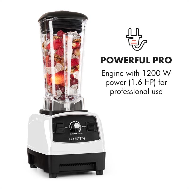 Klarstein Herakles 2G-W, 1200W, stojaci mixér, biely, 2L, bez BPA – Obrázok 2