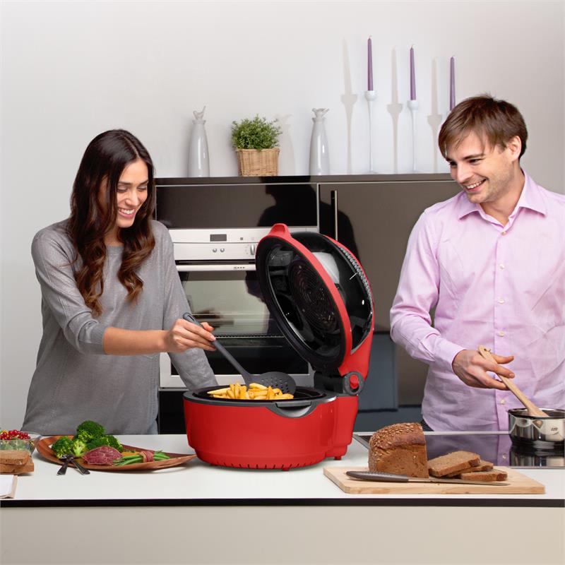 Klarstein VitAir, 1400 W, 9 litrov, teplovzdušná fritéza, grilovanie, pečenie, červená – Obrázok 2