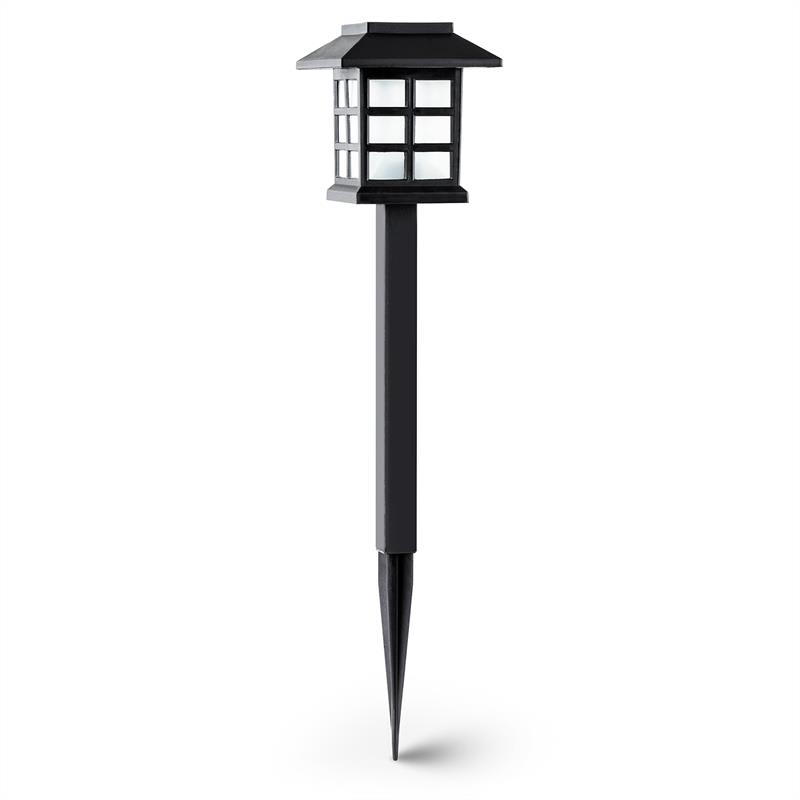 OneConcept Nagano, záhradná lampa, solárne svetlo, súprava 6 kusov, LED, akumulátor, biela, hrot do zeme