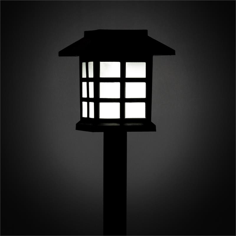 OneConcept Nagano, záhradná lampa, solárne svetlo, súprava 6 kusov, LED, akumulátor, biela, hrot do zeme – Obrázok 5