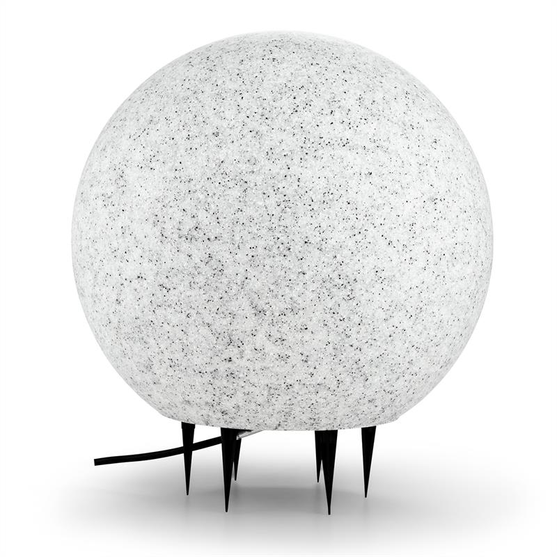 Lightcraft Shinestone XL, záhradné svietidlo, guľovité, 50 cm, vzhľad kameňa – Obrázok 2