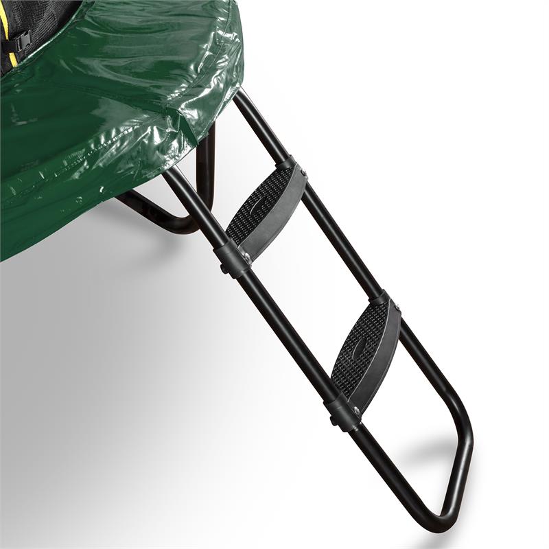 KLARFIT Rocketstart 250, 250 cm trampolína, vnútorná bezpečnostná sieť, široký rebrík, zelená – Obrázok 5
