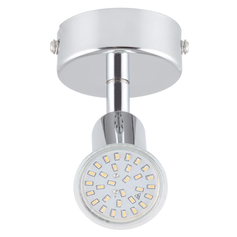 Lightcraft Kvalfoss 1, 3 W, 250 lm, bodová lampa, LED, otočná, nakloniteľná, chróm, trieda A+ – Obrázok 3