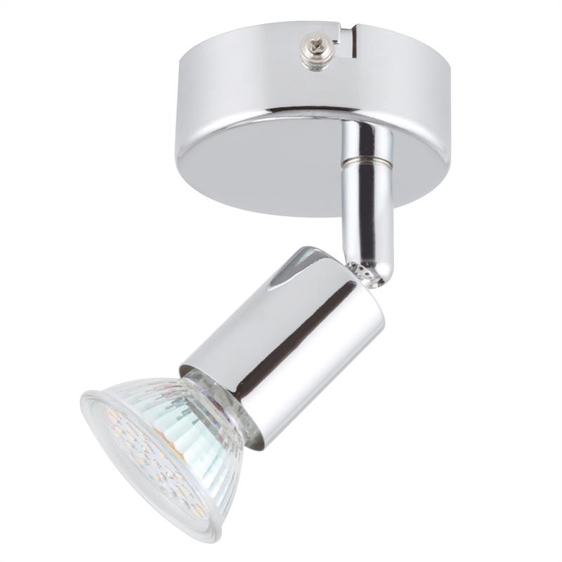 Lightcraft Kvalfoss 1, 3 W, 250 lm, bodová lampa, LED, otočná, nakloniteľná, chróm, trieda A+ – Obrázok 4