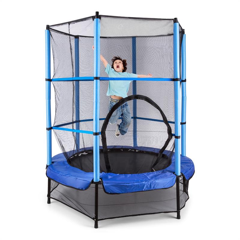 KLARFIT Rocketkid, trampolína, Ø140cm, bezpečnostná sieť, bungee pruženie, od 3 rokov – Obrázok 2