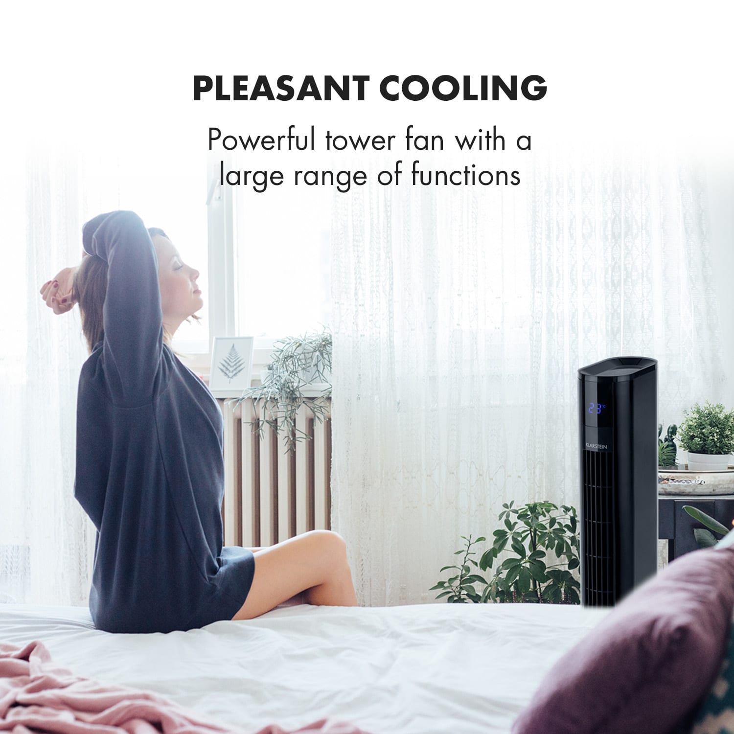 Klarstein Skyscraper 3G, stĺpový ventilátor s dotykovým ovládaním, 50 W, diaľkový ovládač – Obrázok 4